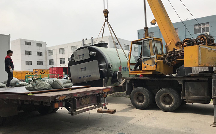 汙水玻璃鋼一體(ti) 化預製泵站