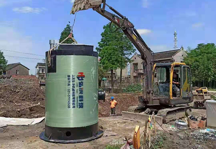 一體(ti) 化玻璃鋼預製泵站