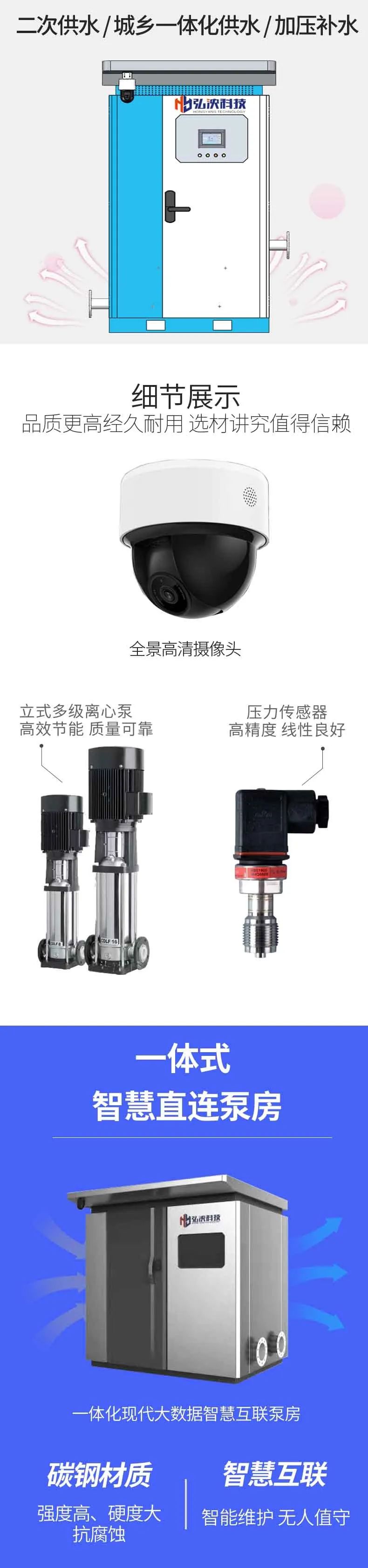 智慧城鄉(xiang) 供水泵房-智能一體(ti) 化直連泵房 